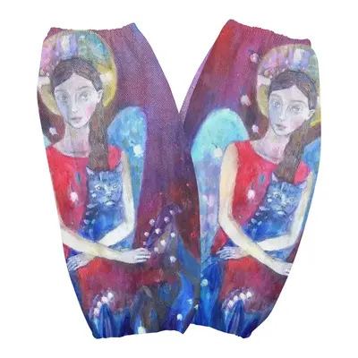 Angel With Cat Waterproof Arm Sleeves