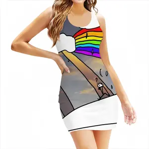 Women Rainbow 1 Tank Top Dresses