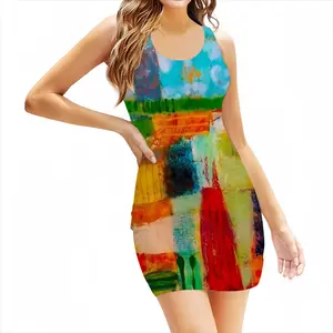 Women Art Field I Tank Top Dresses