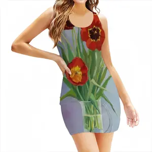 Women Tulips Tank Top Dresses