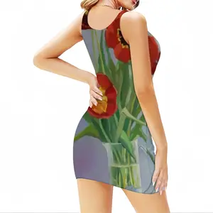 Women Tulips Tank Top Dresses