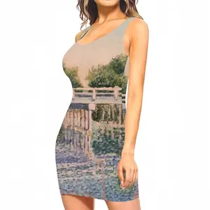 Women Bridge Over Canal Tank Top Dresses