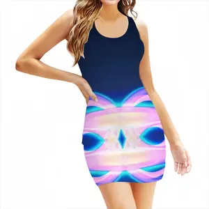 Women Eye Space Love Tank Top Dresses