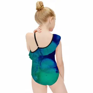 Liquid Blue Ruffle One Piece Swimsuit