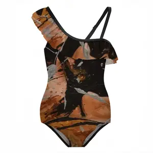 Bronze Vision Ruffle One Piece Swimsuit