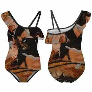 Bronze Vision Ruffle One Piece Swimsuit