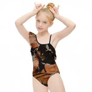 Bronze Vision Ruffle One Piece Swimsuit