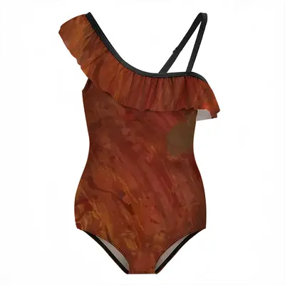 Gravitational Encounter Ruffle One Piece Swimsuit