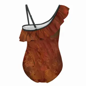 Gravitational Encounter Ruffle One Piece Swimsuit