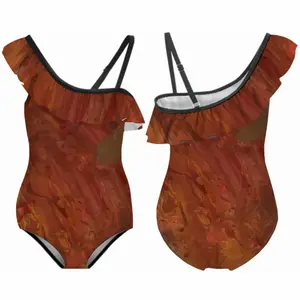 Gravitational Encounter Ruffle One Piece Swimsuit