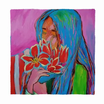 Girl With Tulips Cloth Napkins