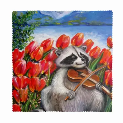 Raccoon Celebrating Spring Cloth Napkins