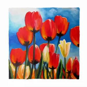 Wild Tulips On Spring Sky Cloth Napkins