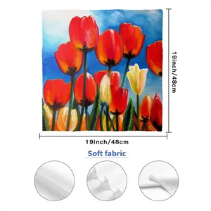 Wild Tulips On Spring Sky Cloth Napkins