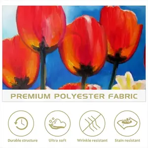 Wild Tulips On Spring Sky Cloth Napkins