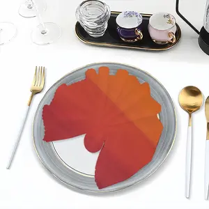 Orange On Red Cloth Napkins