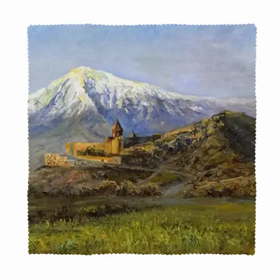 Mountain Ararat And Monastery Khor Virap Cloth Napkins