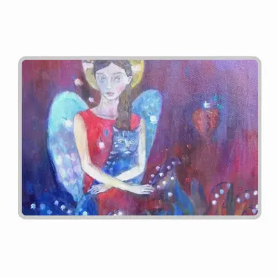 Angel With Cat Polyester Mats (White Side)