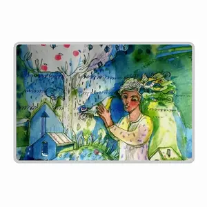 Boy With Bird Polyester Mats (White Side)