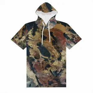 Men Byzantine Dissolve Cotton Hooded T-Shirt