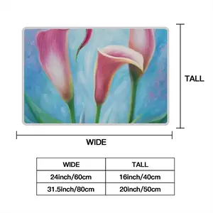 Calla Lilies Polyester Mats (White Side)