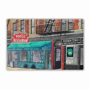 Rocco Restaurant New York City Polyester Mats (White Side)