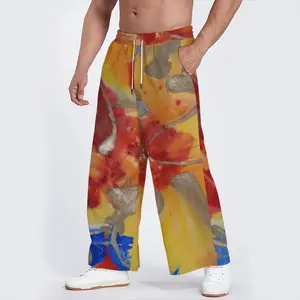 Flower Flame Straight Leg Casual Pants