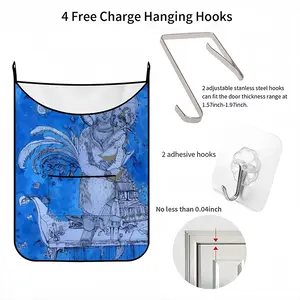 Drawing Ink - Blue Diva Hanging Dirty Clothes Bag