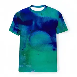 Men Liquid Blue Cotton Short Sleeve T-Shirt