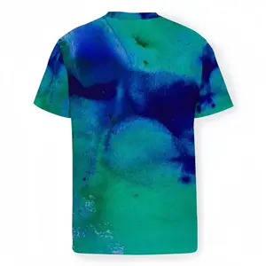 Men Liquid Blue Cotton Short Sleeve T-Shirt