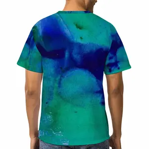 Men Liquid Blue Cotton Short Sleeve T-Shirt