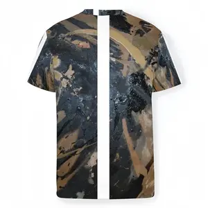 Men Black Matter Cotton Short Sleeve T-Shirt