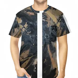 Men Black Matter Cotton Short Sleeve T-Shirt