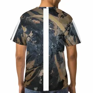 Men Black Matter Cotton Short Sleeve T-Shirt