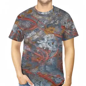 Men Illuminated Flecks Cotton Short Sleeve T-Shirt