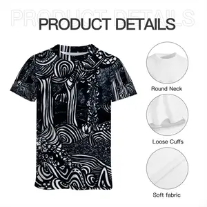 Men Broccoli Trees Short Sleeve T-Shirt (Mesh Fabric)