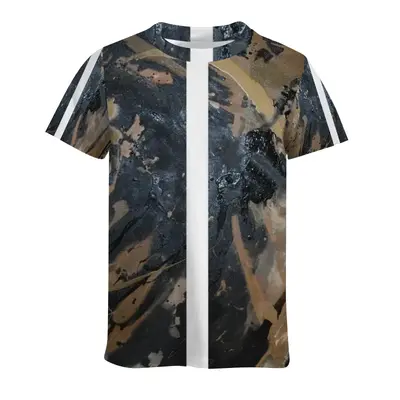 Men Black Matter Short Sleeve T-Shirt (Mesh Fabric)