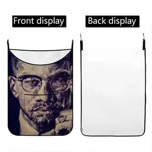 Malcolm X Portrait Hanging Dirty Clothes Bag