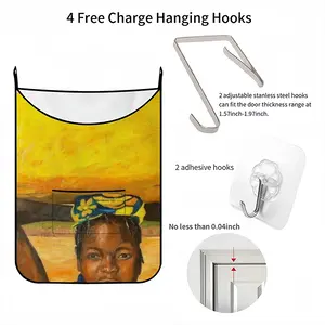 African Girls Hanging Dirty Clothes Bag