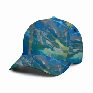 Lime Green Blue Curved Brim Hat