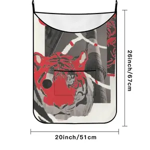 Wwf Amur Tiger Hanging Dirty Clothes Bag