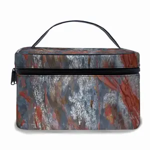 Illuminated Flecks Leather Cosmetic Bag