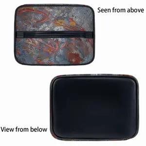 Illuminated Flecks Leather Cosmetic Bag