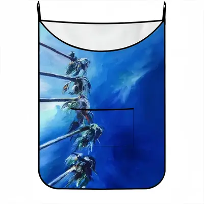 Miami Palms - Summer Blue Sky Sea Hanging Dirty Clothes Bag