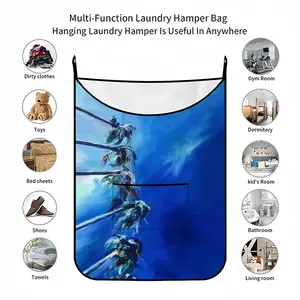 Miami Palms - Summer Blue Sky Sea Hanging Dirty Clothes Bag