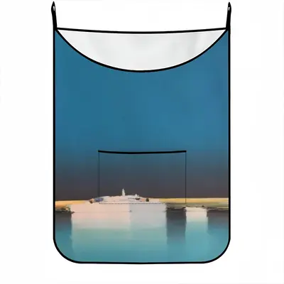 One Small Boat With Deep Blue Sky Hanging Dirty Clothes Bag