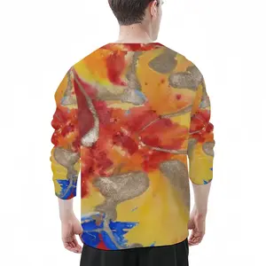 Men Flower Flame Long Sleeve T-Shirt (Cotton)