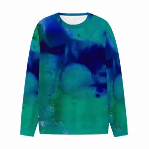 Men Liquid Blue Crew Neck Sweatshirt