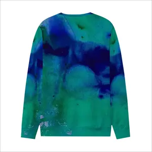 Men Liquid Blue Crew Neck Sweatshirt