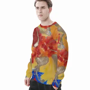 Men Flower Flame Crew Neck Sweatshirt